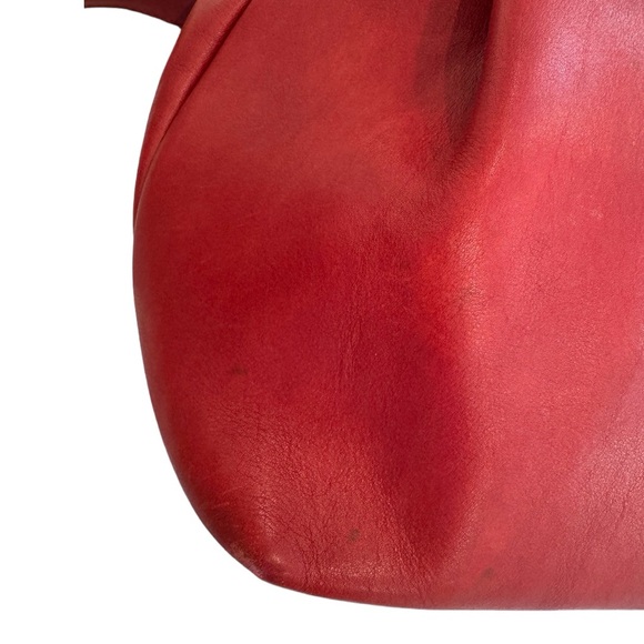 Dorsa Red Italian Leather Backpack - Picture 12 of 13